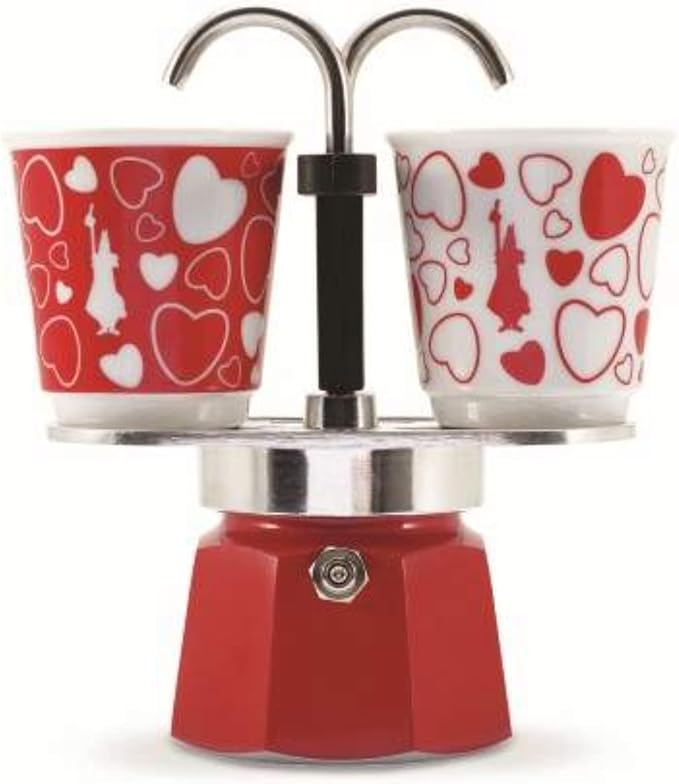 BIALETTI SET MINI EXPRESS CUORE + 2 BICCHIERINI