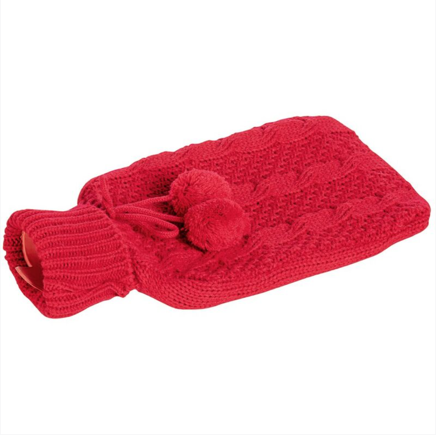 Bizzotto Borsa Acqua Calda a maglia Pom Pom rossa