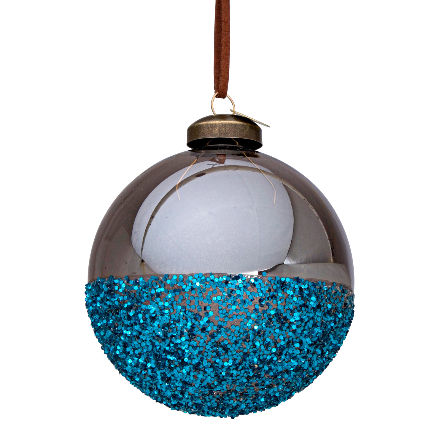 Bizzotto Decorazione Natalizia Pallina Sfera Glide Blu D8