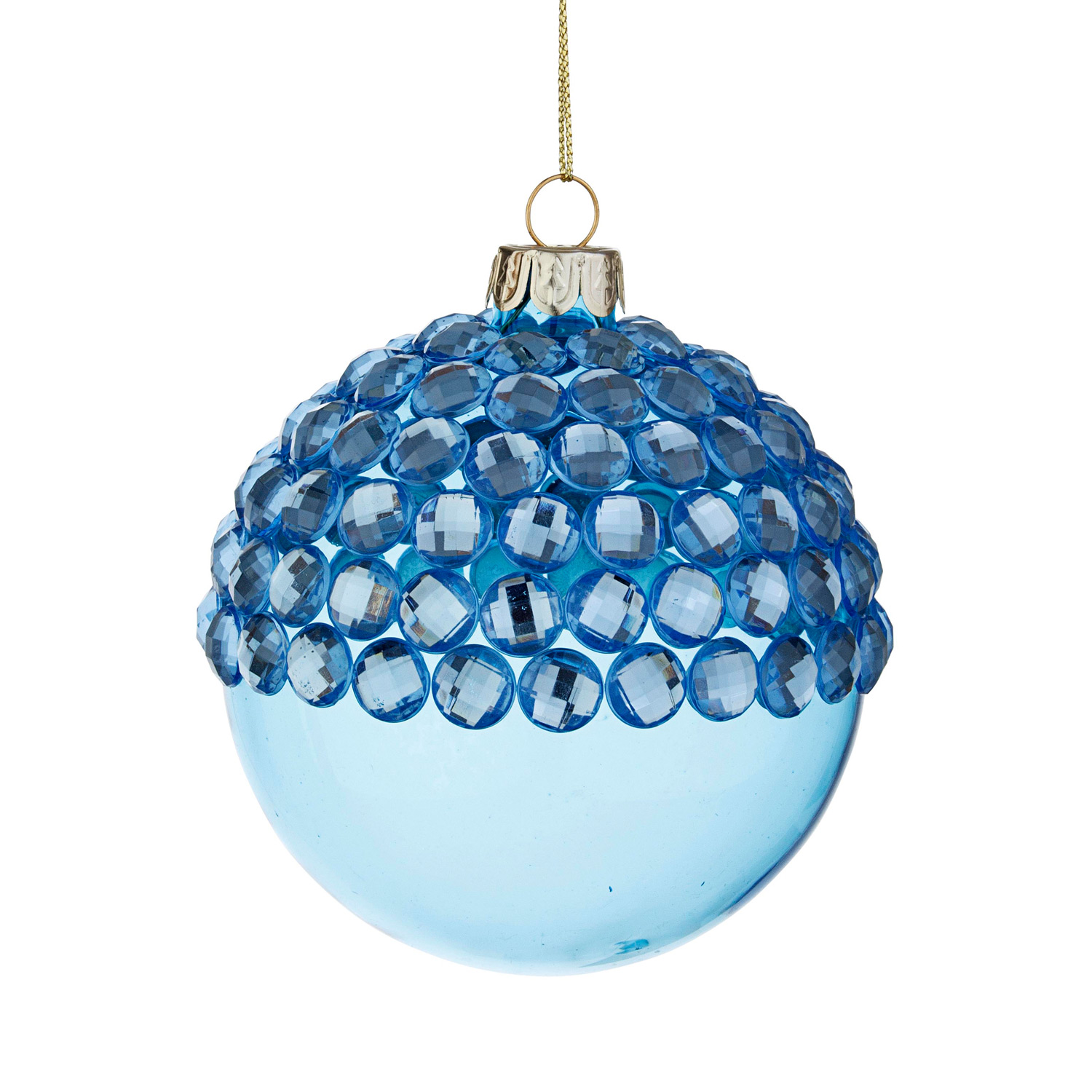 Bizzotto Decorazione Natalizia Pallina Sfera Jewell Azzurro