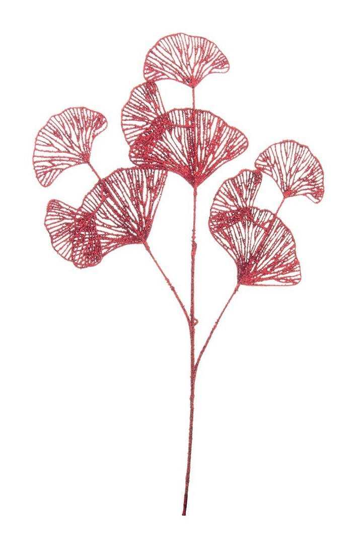 BIZZOTTO RAMO JOIE GINGKO BILOBA ROSSO H70CM