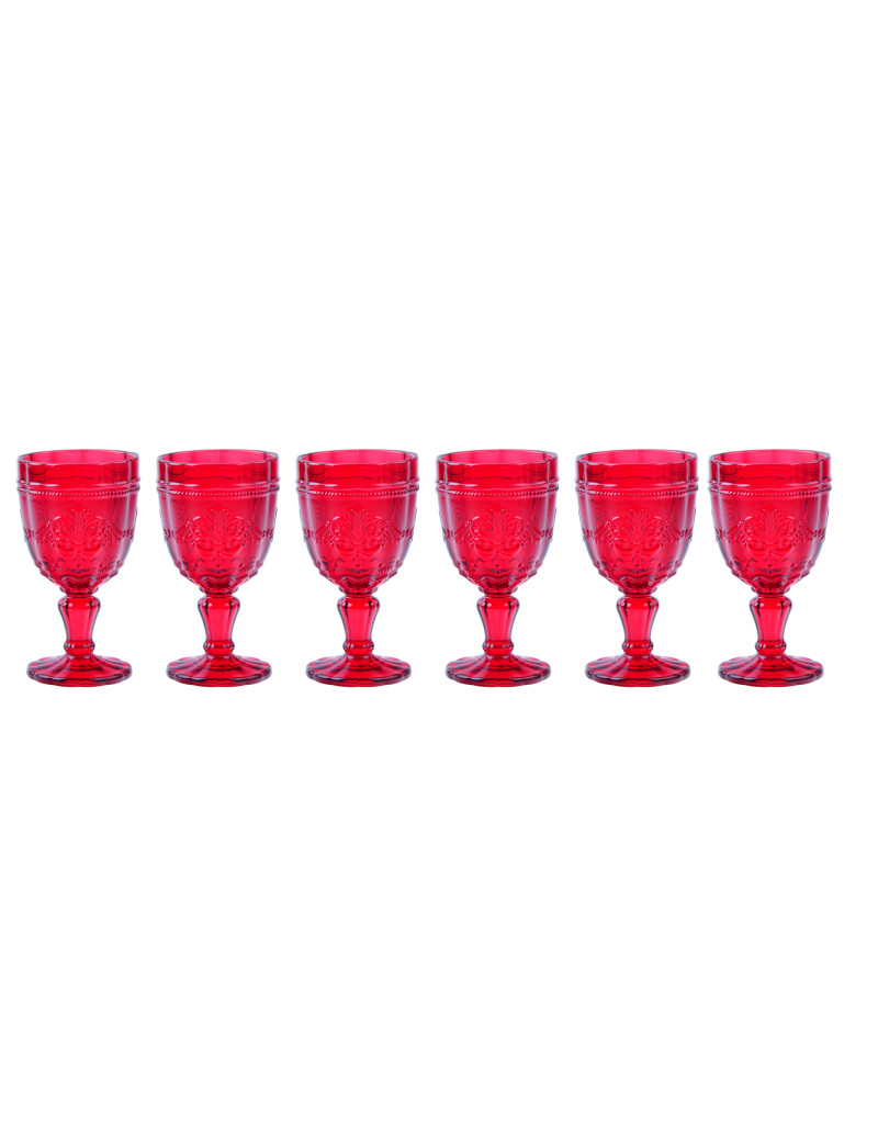 BRANDANI CALICE ROUGE ROSSO SET 6 PZ VETRO