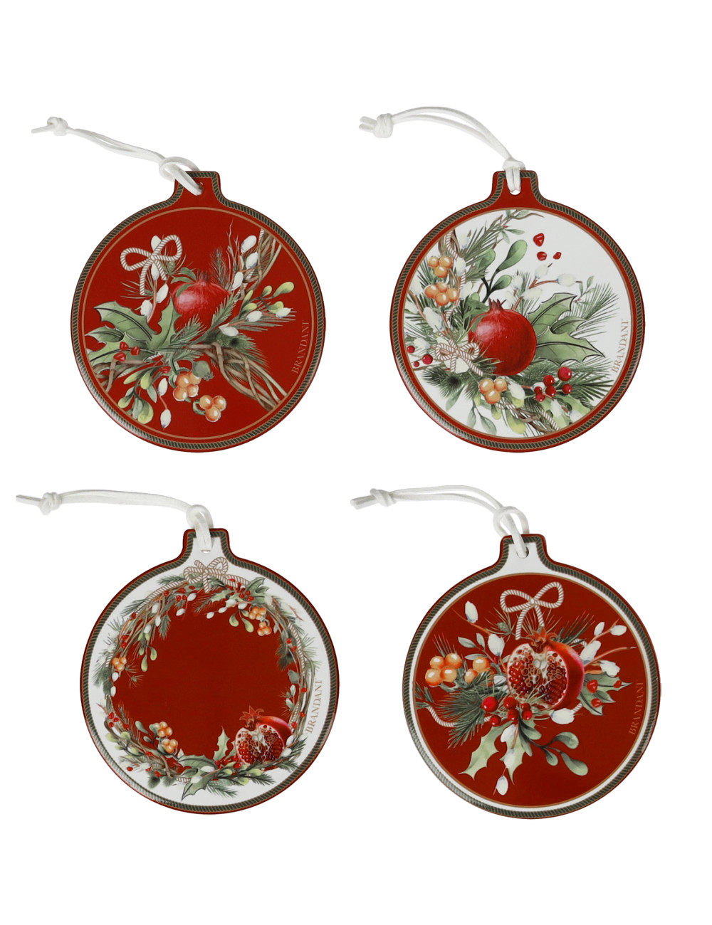 BRANDANI DECORI CAROL SET 4 PZ CERAM-SUGHERO