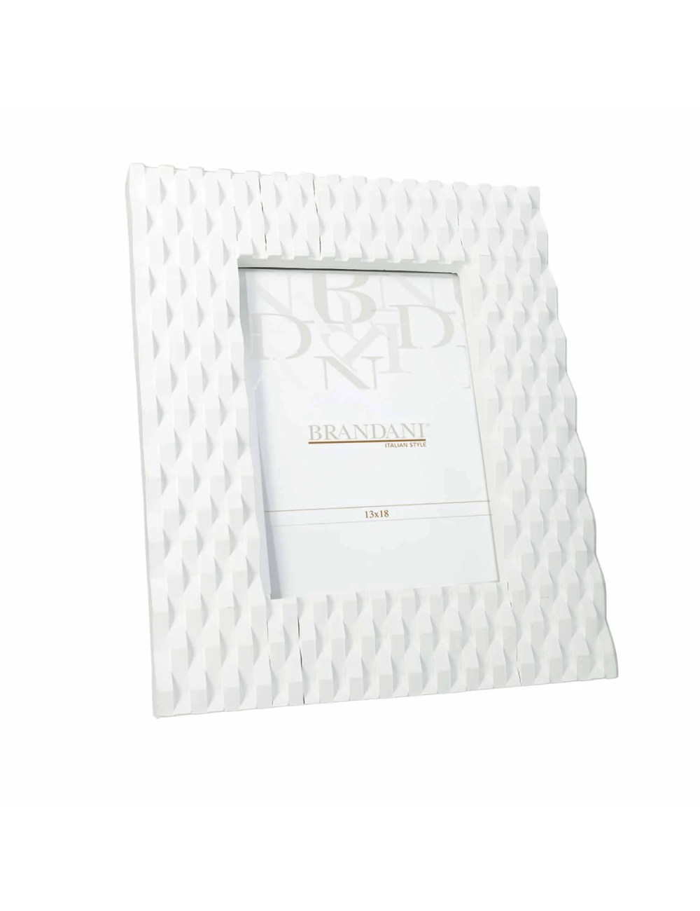 BRANDANI PORTAFOTO GLAM BIANCO POLIRESINA INTERNO 13X18 CM