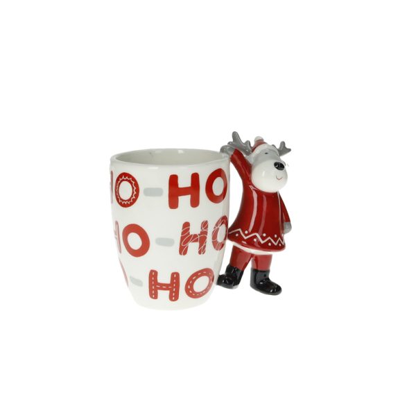 BRANDANI TAZZA MUG HO-HO-HO RENNA ROSSA