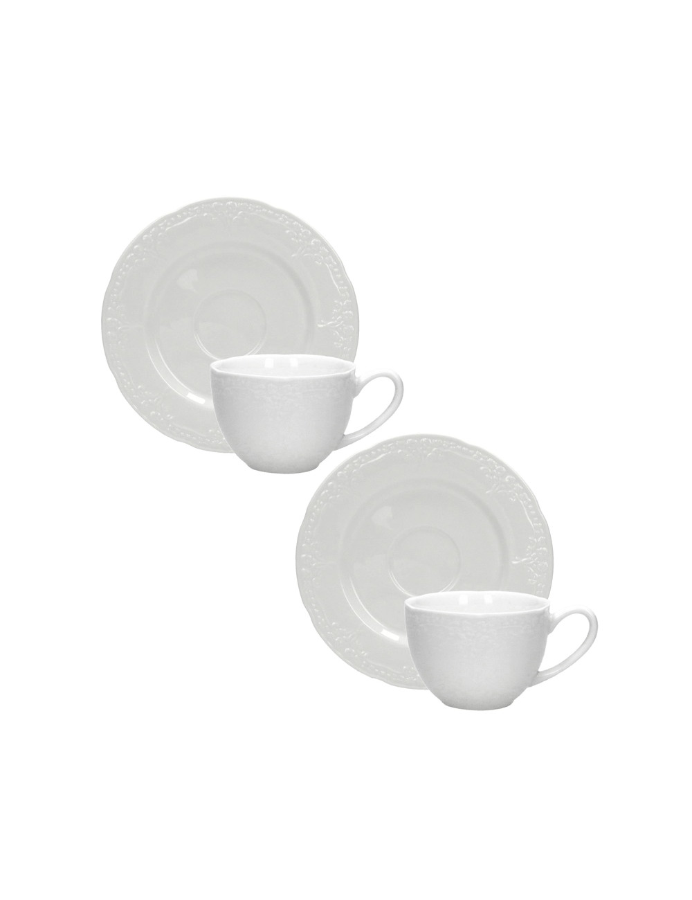 BRANDANI TAZZINA CAFFE RICORDI SET 2 PZ NEW BONE CHINA