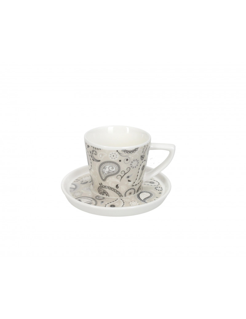 BRANDANI TAZZINA CAFFE’ SHANTI CON PIATTINO NEW BONE CHINA 4 PZ