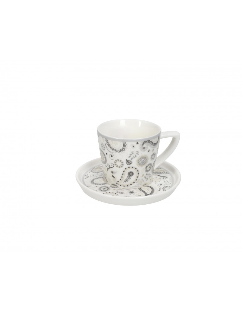 BRANDANI TAZZINE CAFFE’ SHANTI CON PIATTINO NEW BONE CHINA BIANCO 4PZ