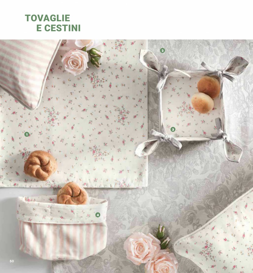 BRANDANI Tovaglia fiorellini 140x240 cm nonna rosa