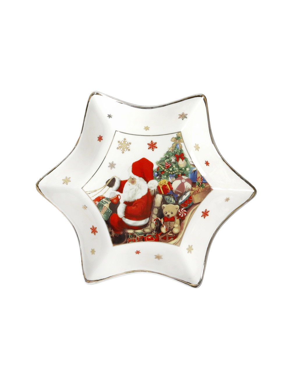 BRANDANI VASSOIETTO CHRISTMAS STELLA NEW BONE CHINA