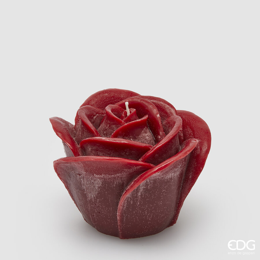 EDG candela Natalizia ROSE H 10 CM  D 13 ROSSO GRANDE