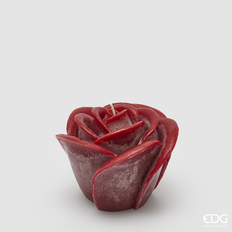 EDG candela Natalizia ROSE H 9 CM  D 11 ROSSO