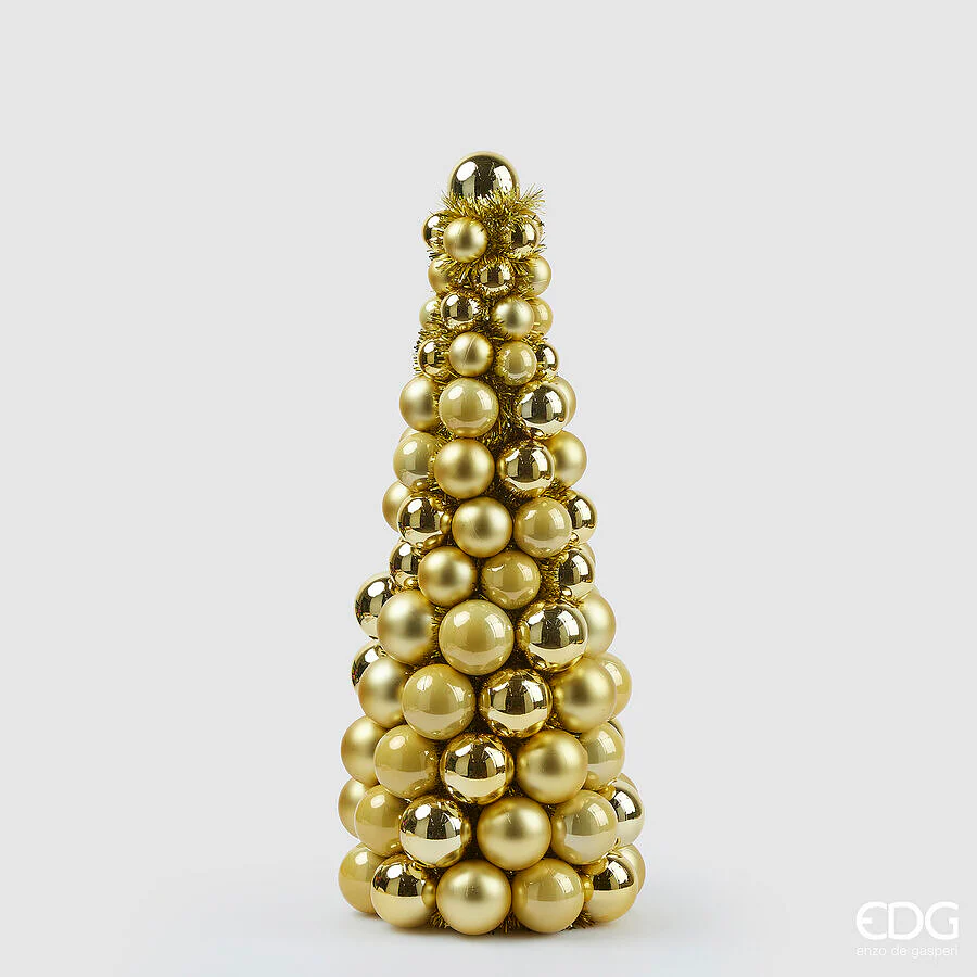 EDG Decorazione Natalizia TOPIARY PALLEMIX CONO H 50 ORO PICCOLO