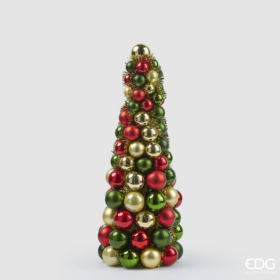 EDG Decoro Natale CONO Topiary Pallemix multicolor h 50 PICCOLO