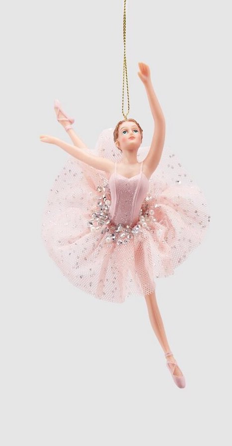 EDG Enzo De Gasperi Decorazione Natalizia Ballerina  H18 Rosa Variante 1