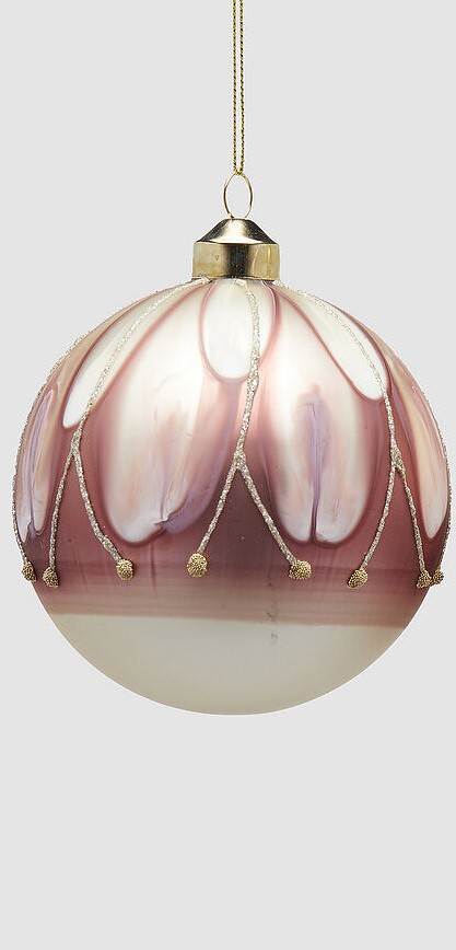 EDG Enzo De Gasperi Decorazione Natalizia PALLA FIAMMA D 10 CM ROSA