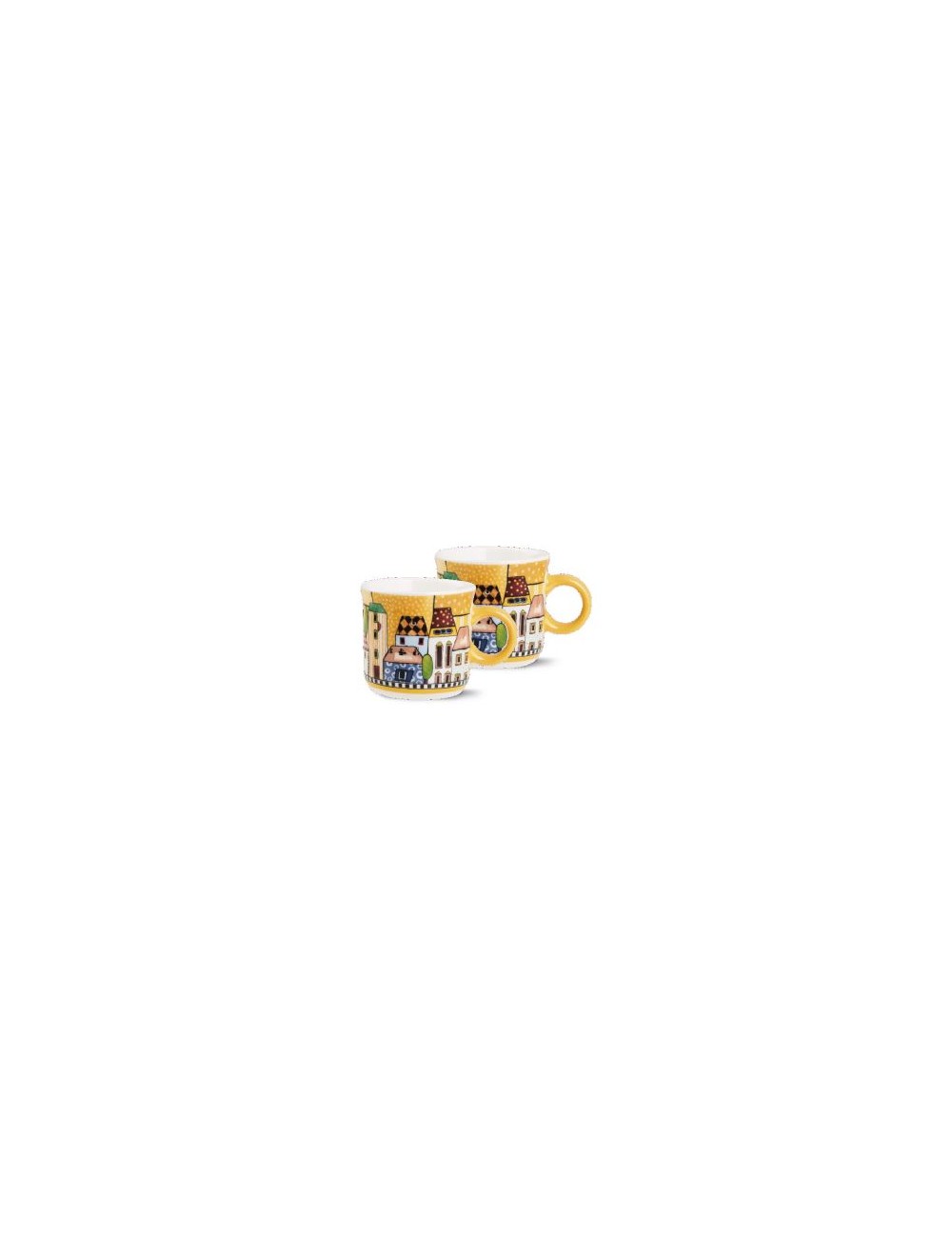 EGAN Mini mug giallo Paese mio  tazze 2 pz