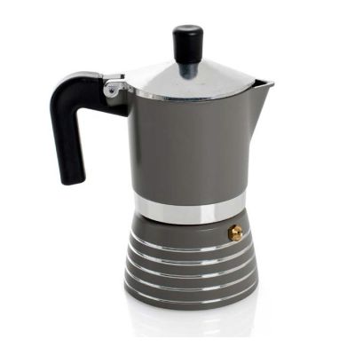 EVVIVA CAFFETTIERA MARRAKESH MOKA 3 TAZZE GRIGIO