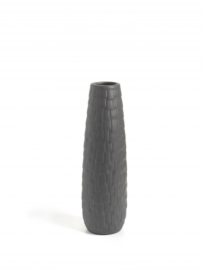 EVVIVA VASO IN CERAMICA H 46 CM GRIGIO