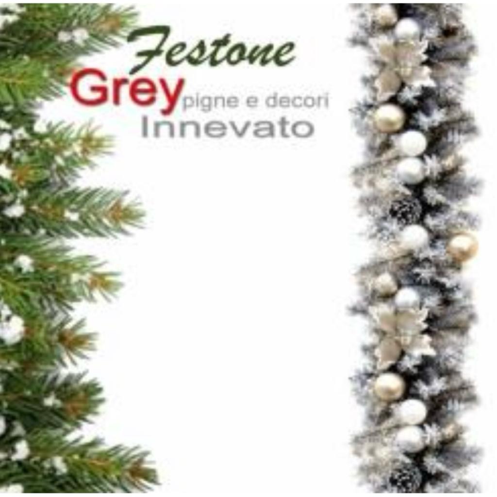 Gesco Decorazione Natalizia Festone Con Pigne e Decori Nude 150TIPS 180cm