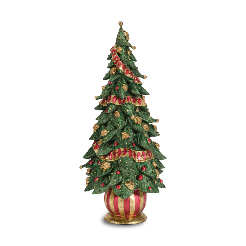 HENRIETTE DECORO Albero di natale ROYAL in resina D 14X34 H PICCOLO