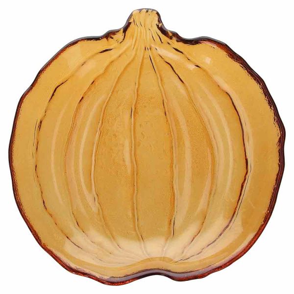 TOGNANA Centrotavola Piatto Zucca Ambra Cm 23 Halloween