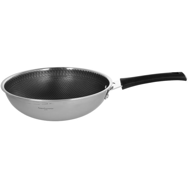 TOGNANA Wok 1 manico 28 cm Acciaio Inox Linea Luxury Design