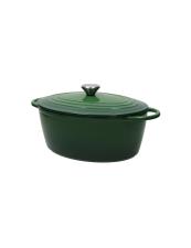 BRANDANI CASSERUOLA COCOTTE OVALE VERDE GHISA SMALTATA 5 LT