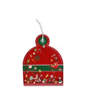 Brandani Poggia pentola in ceramica e sughero con decorazioni natalizie