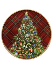 BRANDANI PIATTO PORTATA CHRISTMAS TARTAN PORCELLANA