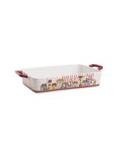 EGAN Pirofila grande MAXI rossa Paese mio 37x22 cm