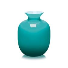 IVV VASO in vetro incamiciato celeste H 30 CM