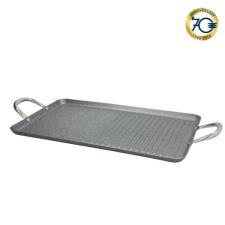 TOGNANA DOPPIA GRILL PIASTRA - 48x30 Cm Alluminio Nero LINEA MYTHOS