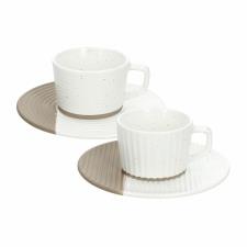 TOGNANA SET 2 TAZZE CAFFE’ BEIGE new milk & coffee Rice