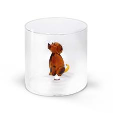 WD LIFESTYLE Bicchiere in vetro borosilicato 250 ml Decoro CANE