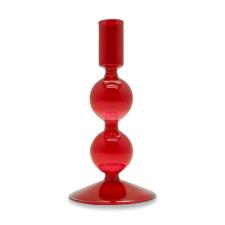 WDLIFESTYLE Porta candele in vetro borosilicato 16 cm colore Rosso