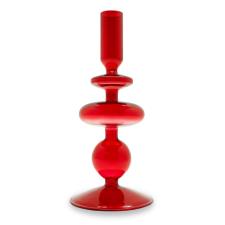 WDLIFESTYLE Porta candele in vetro borosilicato 20  cm colore Rosso