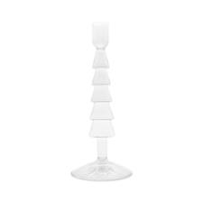 WDLIFESTYLE Portacandela in vetro borosilicato con forma ad albero di Natale trasparente